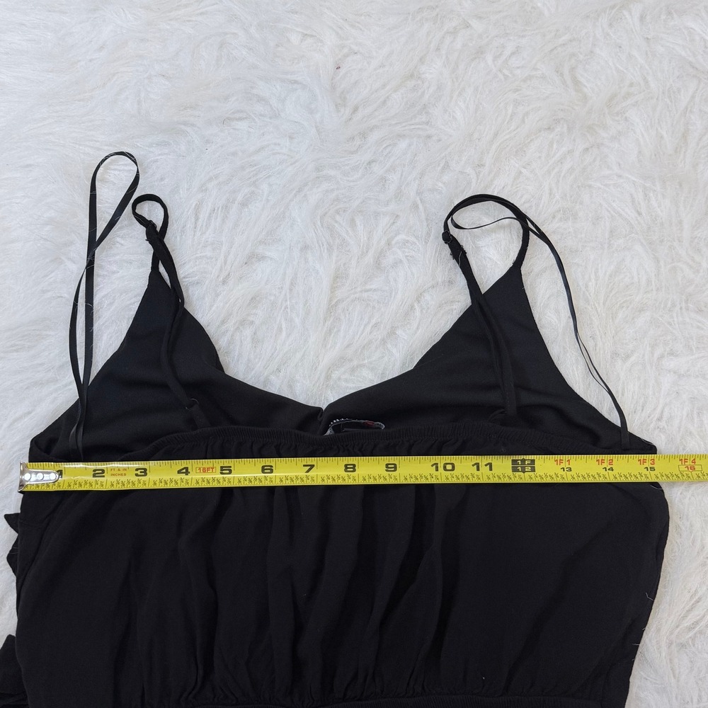 One Clothing Los Angeles Black Wrap Front Romper Side Tie Sleeveless Medium - Picture 8 of 9